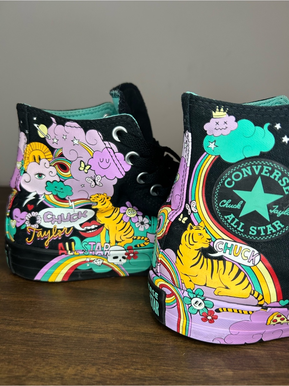Converse Chuck Taylor High-Top Sneakers Rainbow, Tiger & Pastel Graphics